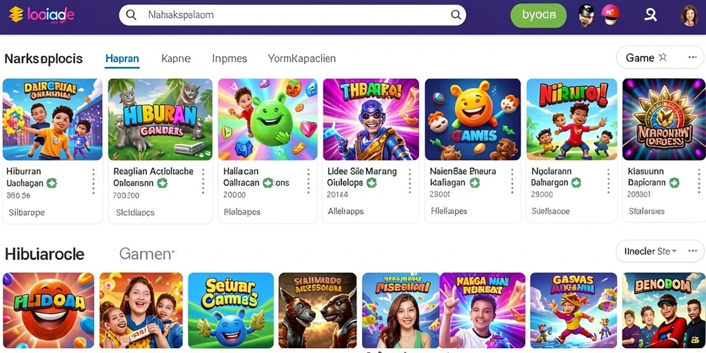 Tampilan berwarna-warni dan menarik dalam game.