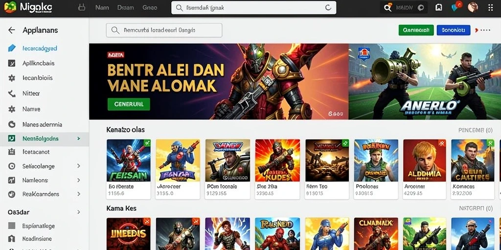 Tampilan antarmuka permainan yang menarik.