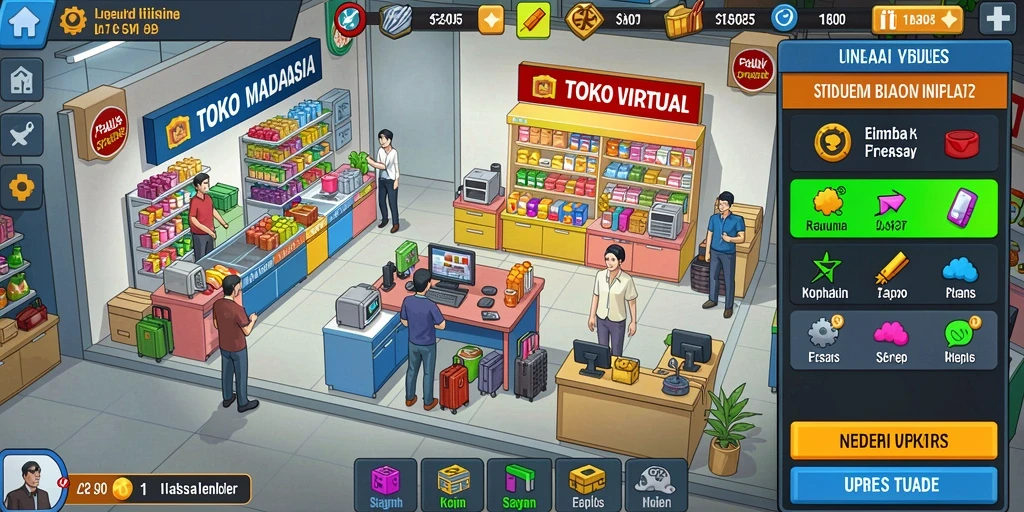 Tampilan awal aplikasi dengan grafis yang menawan.