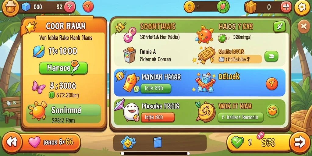 Screenshot menunjukkan tampilan utama game RAJACAIR.