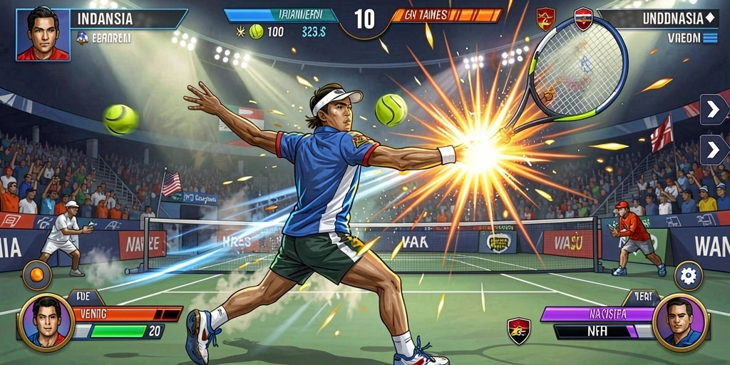 Tangkapan layar menampilkan pertandingan hoki yang mendebarkan.